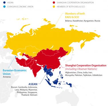 Największe azjatyckiej porozumienia/organizacje handlowe - ASEAN, Inicjatywa Pasa i Szlaku, Szanghajska Organizacja Współpracy