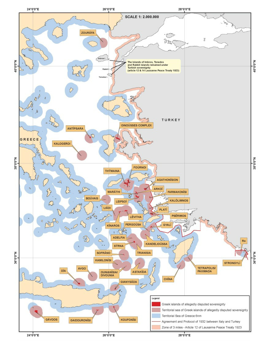 Geopolityka: Spór o Morze Egejskie, roszczenia tureckie i greckie