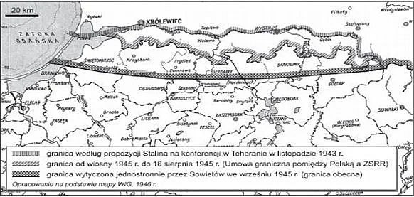 Ustalanie granicy PRL z Kaliningradem/Królewcem 1943-1945