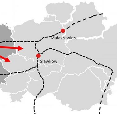 Geopolityka: Kluczowe połączenia kolejowe - huby cargo - Małaszewicze, Sławków