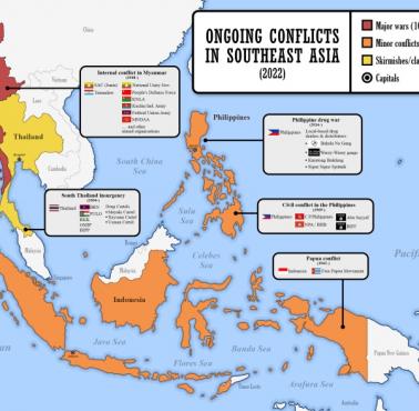 Trwające konflikty w Azji Południowo-Wschodniej, 2022