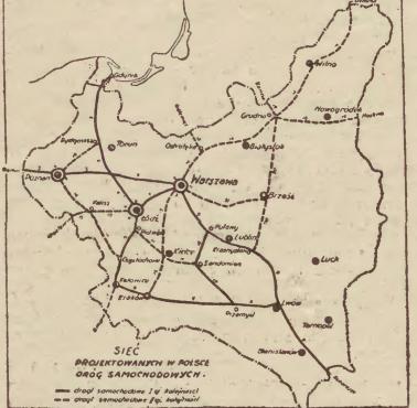 Projekt krajowej sieci autostrad z I RP