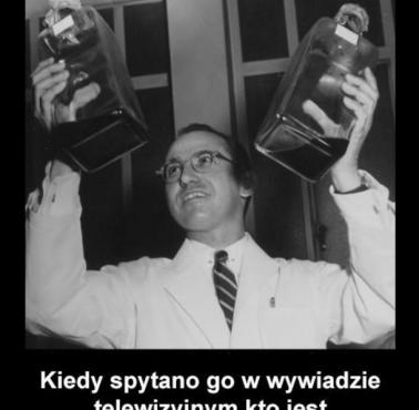 Dr Jonas Salk bardzo krótko o patentach.