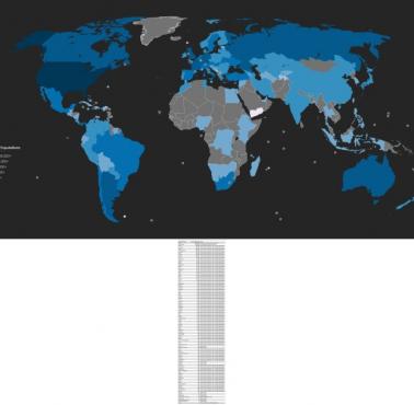 Populacja Żydów w poszczególnych państwach świata, 2022