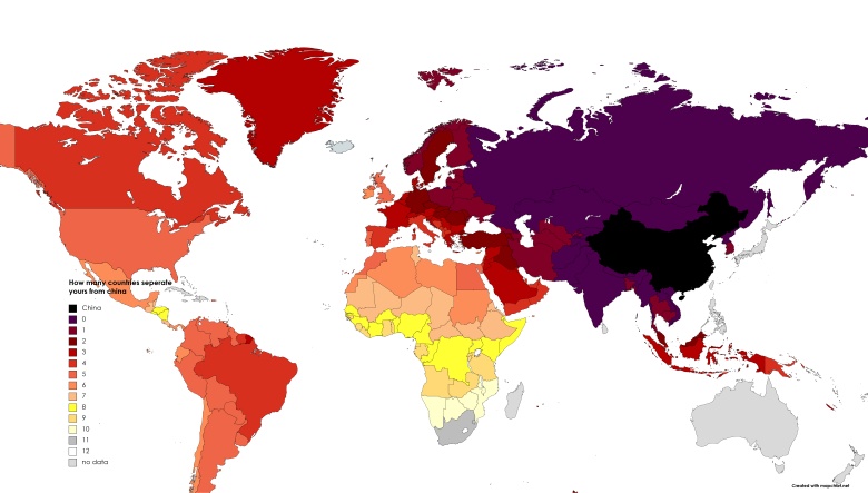 Geopolityka: Ile krajów dzieli twój od Chin?