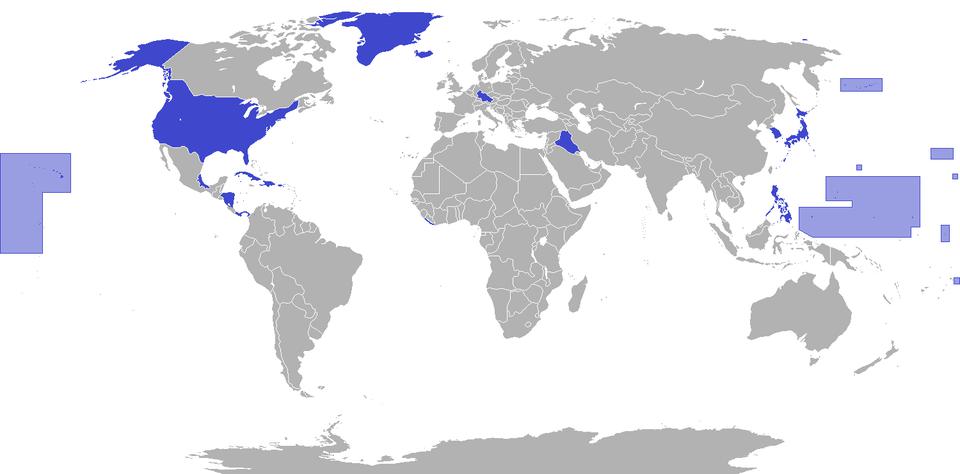 Wszystkie państwa i tereny administrowane/okupowane przez USA na przestrzeni dziejów
