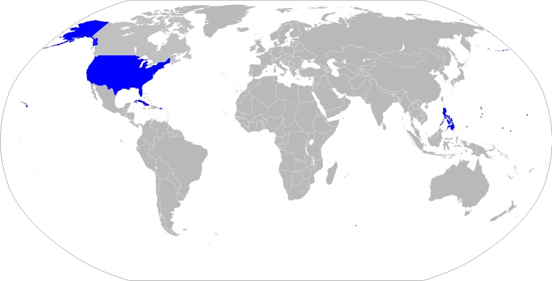 Największy zasięg USA przypada na lata 1898-1902