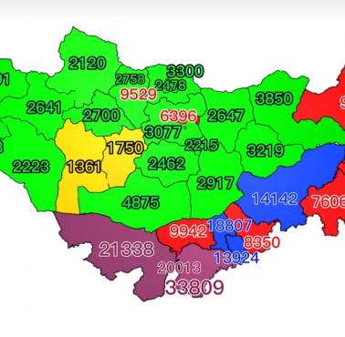 PKB na mieszkańca w Mongolii i Mongolii Wewnętrznej
