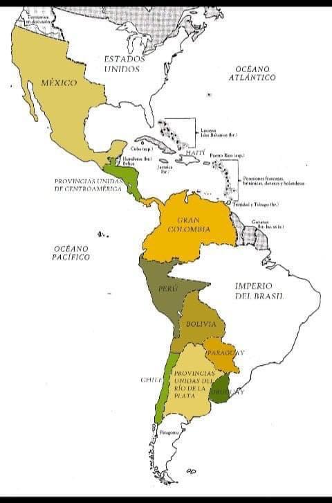 Ameryka Łacińska w 1825 r.