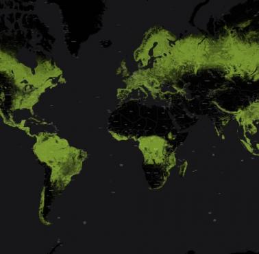 Obszary świata z ponad 30% pokryciem lasu