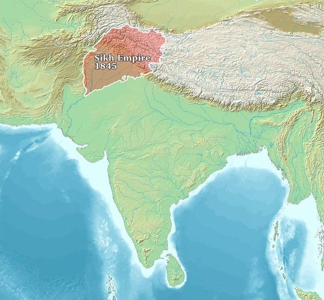 Państwo sikhów z 1845 roku