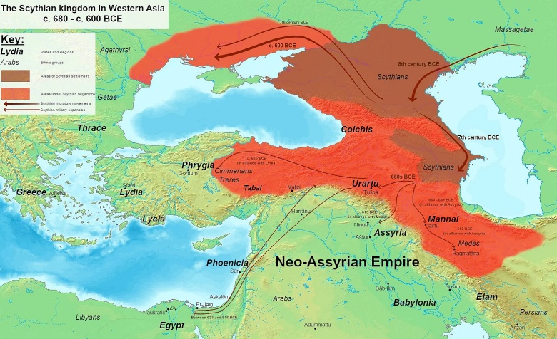 Królestwo scytyjskie w Azji Zachodniej, ok. 680-600 p.n.e.