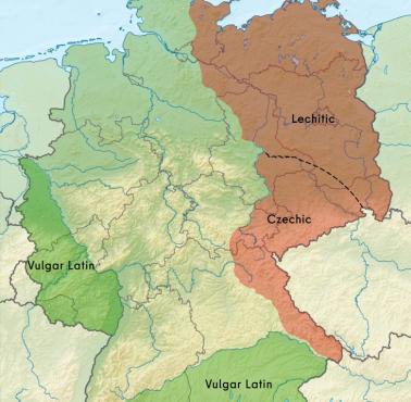 Mapa językowa Niemiec w czasach starożytnych
