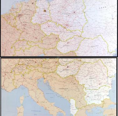 Mapa Europy Centralnej z 1972 roku