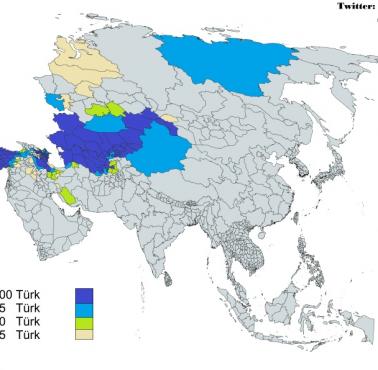 Ludy tureckie w eurazji (odsetek)