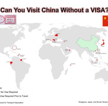 Kraje, którym zezwala się na wjazd bezwizowy do Chin