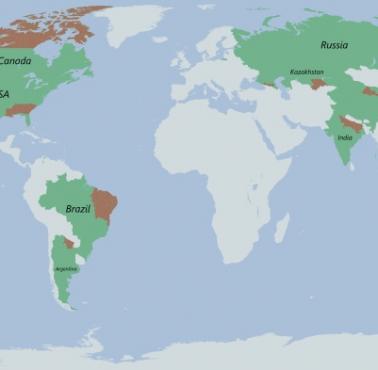 Najbiedniejsze regiony największych państw świata