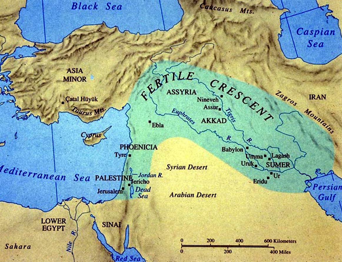 Starożytna mapa Mezopotamii (ok. 2000 r. p.n.e.)