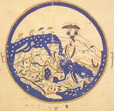 Mapa świata z 1154 roku stworzona przez arabskiego geografa i podróżnika Al-Idrisi, dawniej także Edrisi, właściwie Abu Abd Alla