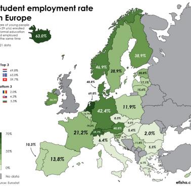 Ilu studentów w Europie również pracuje?, 2021
