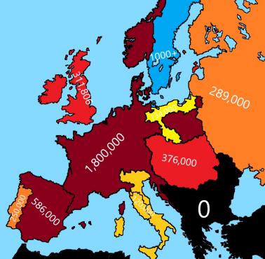 Straty ludnościowe poszczególnych krajów w Europie w epoce napoleońskiej