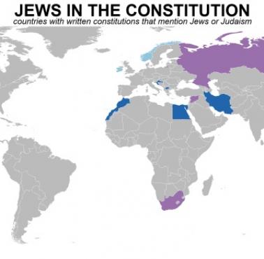 Kraje z konstytucjami, w których jest wzmianka o Żydach lub judaizmie