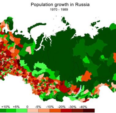 Wzrost liczby ludności w Rosji w latach 1970-1989