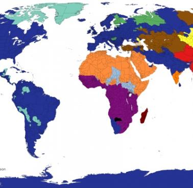 Mapa językowa świata. Rodziny językowe na świecie z podziałem na kraje