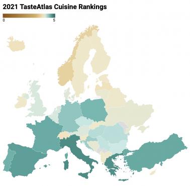 Najlepsze kuchnie w Europie (wg TasteAtlas Rewards 2021)