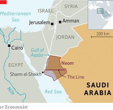 Chińsko-arabski projekt miasta Neom "The Line" w Arabii Saudyjskiej
