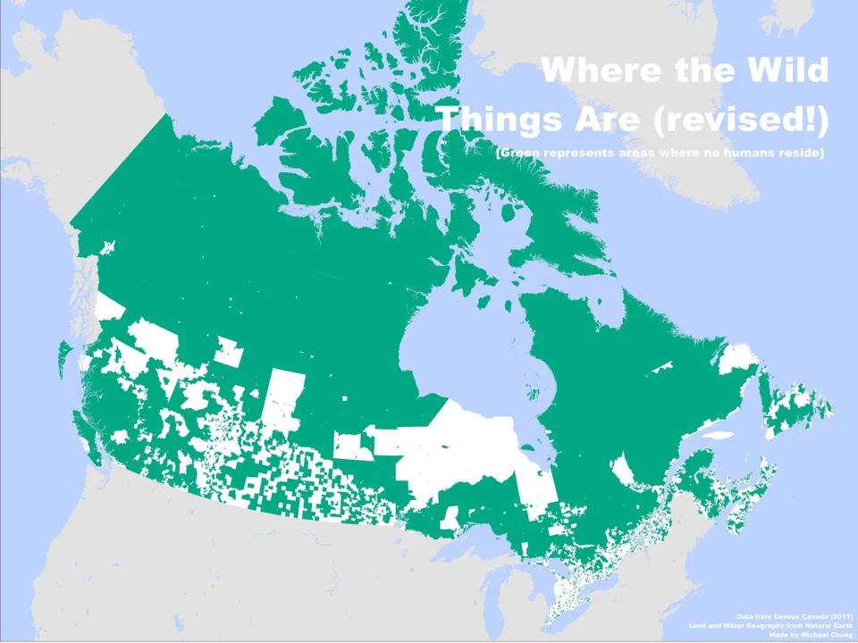 Obszary w Kanadzie, gdzie nikt nie mieszka, 2011