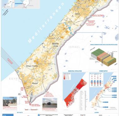 Dostęp do Strefy Gazy i przemieszczanie się - lipiec 2022 - Mapa OCHA