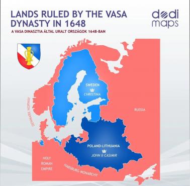 Państwo pod panowaniem dynastii Wazów (Królestwo Szwecji i I RP) w 1648 roku