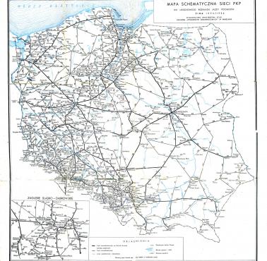 Mapa polskich kolei w 1953 roku