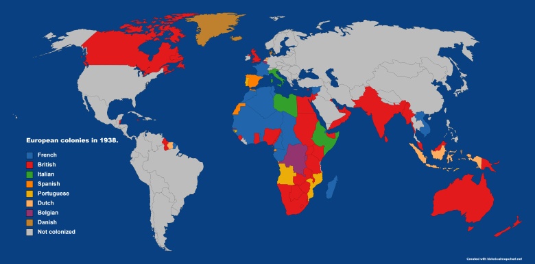 Kolonie europejskie w 1938 roku