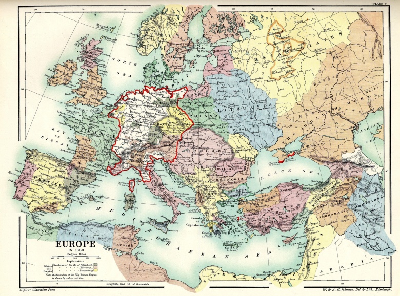 Mapa Europy z 1360 roku