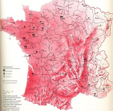Miejsca ludobójstwa (wielki terror) w trakcie i po francuskiej rewolucji i utworzeniu I Republiki