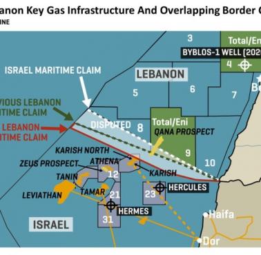 Spór o wody terytorialne między Libanem a Izraelem oraz infrastruktura gazowa