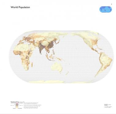 Gęstość zaludnienia świata, 2000