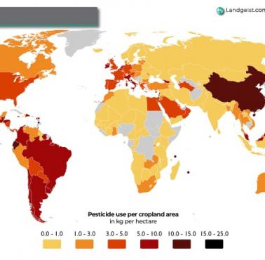 Stosowanie pestycydów w poszczególnych państwach świata, 2019