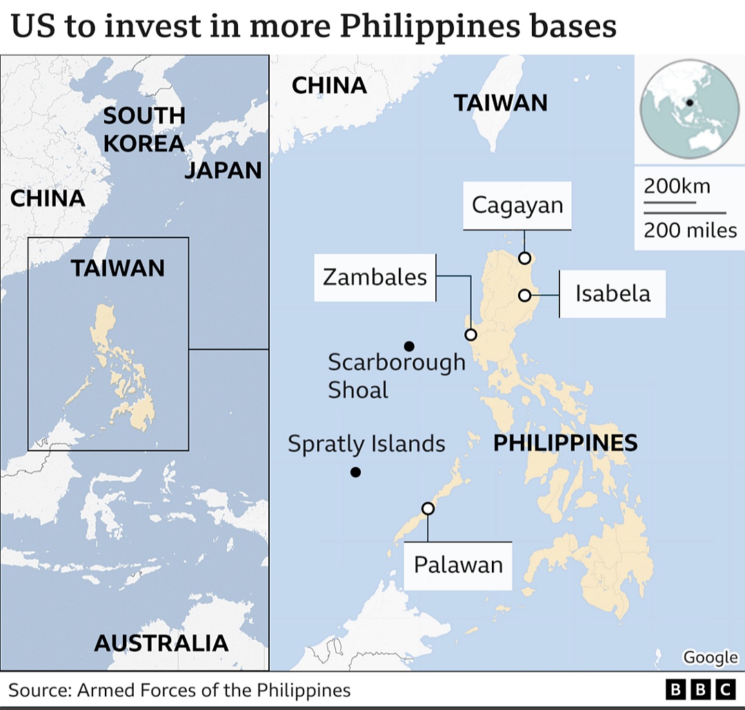Mapa Nowych Baz Wojskowych USA Na Filipinach