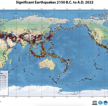 Znaczące trzęsienia ziemi od 2150 p.n.e. do 2022