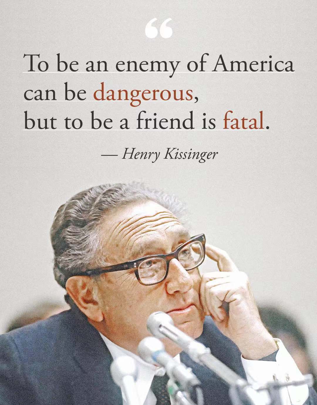 H.Kissinger o amerykańskiej polityce, wyjątkiem jest tylko Izrael