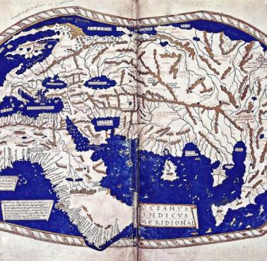 Mapa świata autorstwa H. Martella, 1490 r.