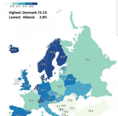 Zaufanie do innych ludzi w europejskich krajach, 2017-2022