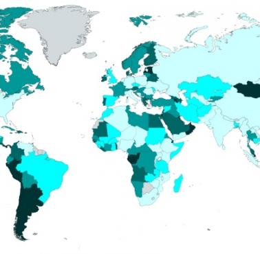 Odsetek ludności w poszczególnych państwach, która mieszka w miastach (obszary zurbanizowane)