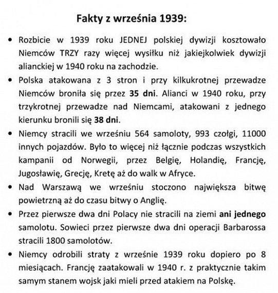 Kilka faktów z września 1939