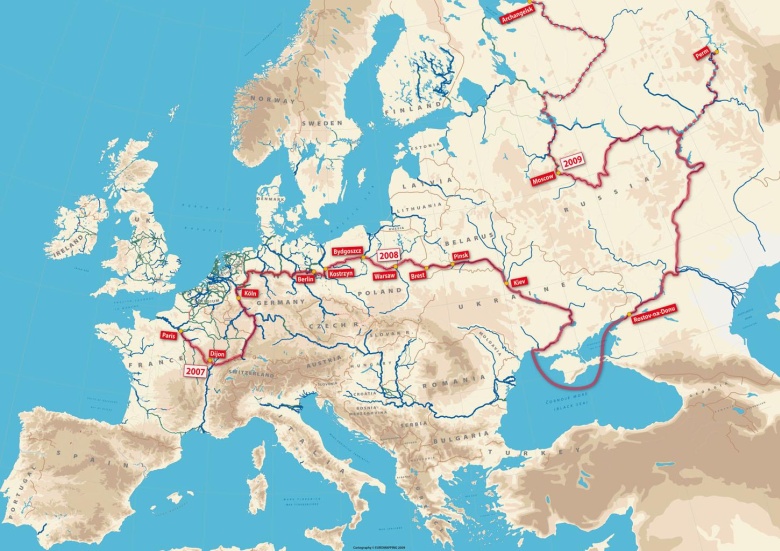 Geopolityka: Połączenie śródlądowe z Paryża do Moskwy