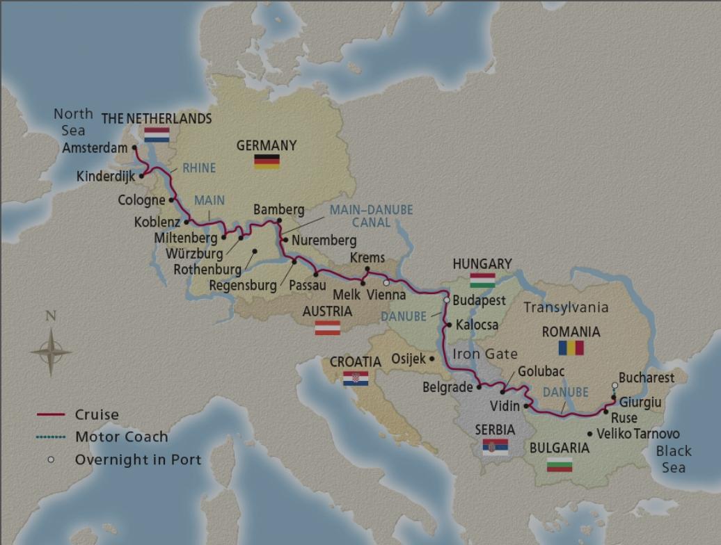 Geopolityka: Połączenie śródlądowe z Amsterdamu przez kanał Ren-Men-Dunaj na Morze Czarne