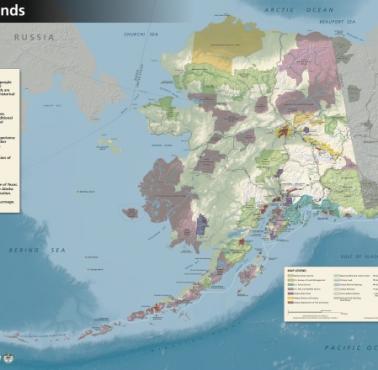 Ziemia należąca do państwa na Alasce z podziałem na parki narodowe, stanowe, ostoje dzikiej przyrody itp.